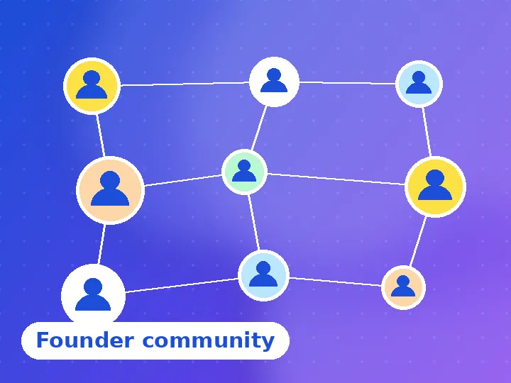 Founders networking at a startup community meetup